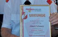 Ehrung für E-OBI Albert Schwarz für die langjährige Tätigkeit als Abschnittsseniorenbeauftragter